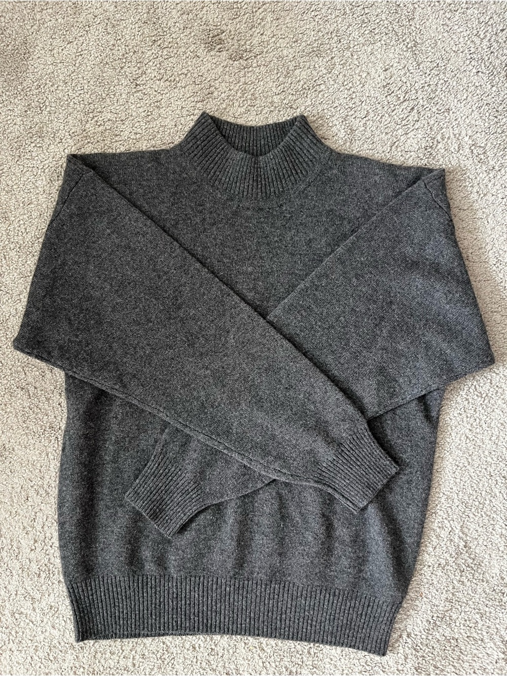 Casual Corner - Cashmere Charcoal Gray Turtleneck Sweater - Women's Size M